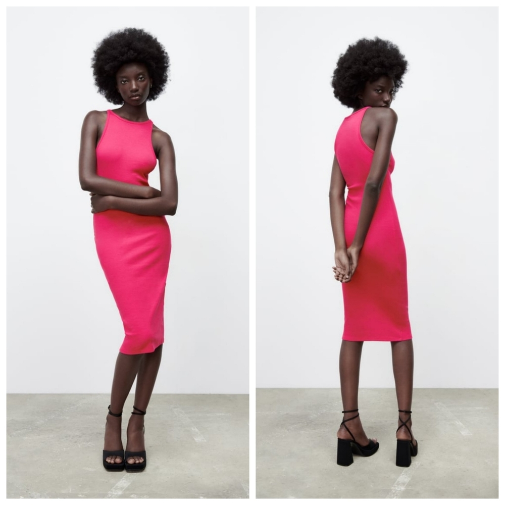 Zara ribbed midi dress - Picture 3 of 12